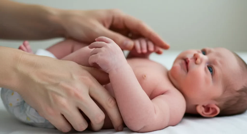 How to release trapped gas from baby