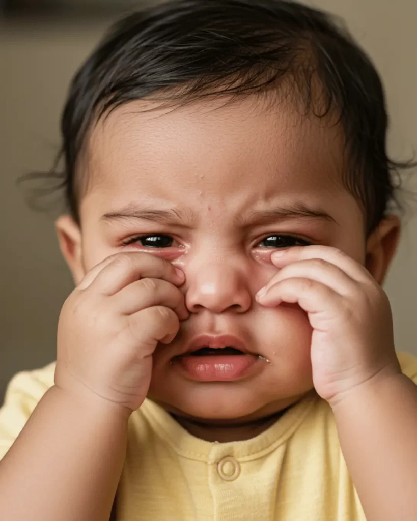 Should I worry if my baby rubs their eyes a lot