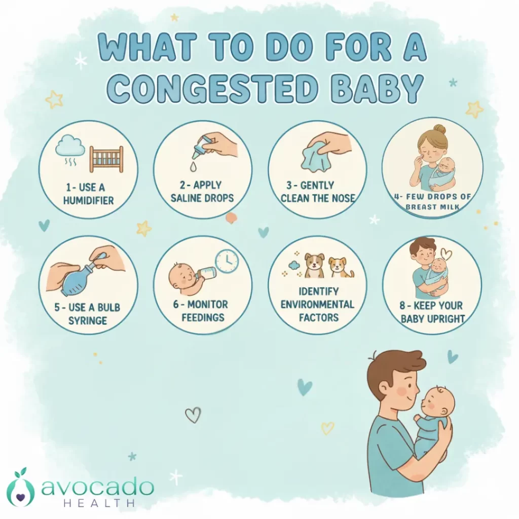 what to do for a congested baby