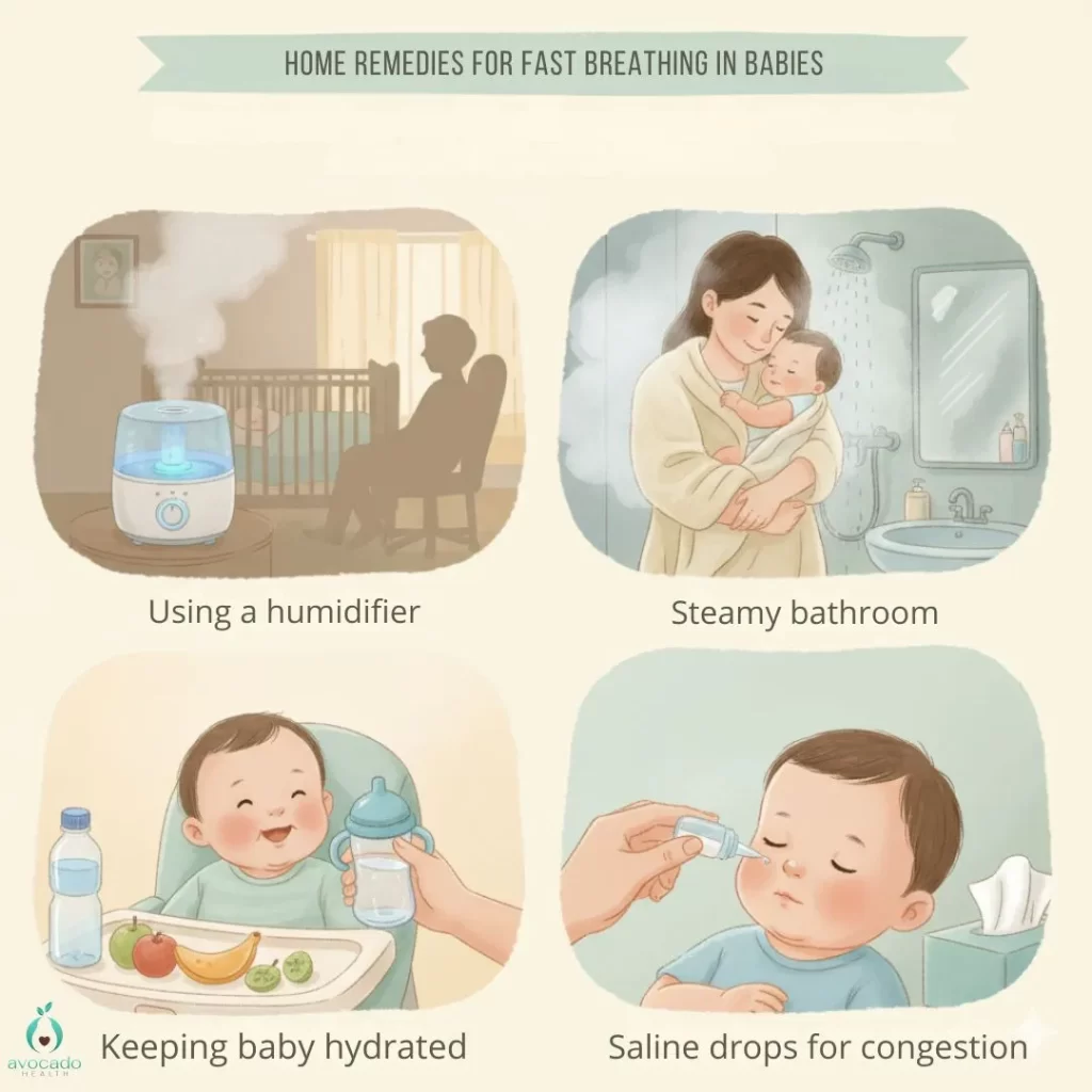 home remedies for fast breathing in babies