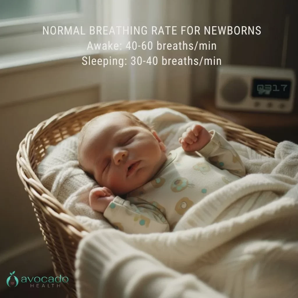 how many breaths per minute is normal for a newborn
