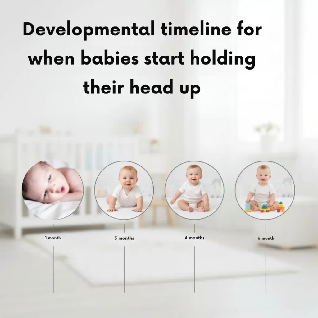 When do babies start holding their head up with full timeline